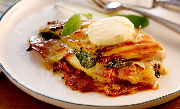 Hähnchen a la Saltimbocca